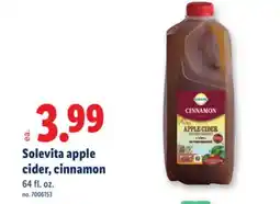 Lidl Solevita apple cider, cinnamon offer