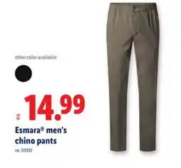 Lidl Esmara men's chino pants offer