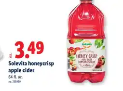 Lidl Solevita honeycrisp apple cider offer