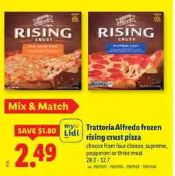 Lidl Trattoria Alfredo frozen rising crust pizza offer