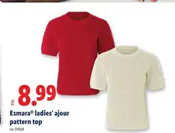 Lidl Esmara ladies' ajour pattern top offer