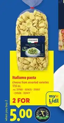 Lidl Italiamo pasta offer