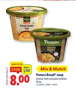 Lidl Panera Bread soup offer