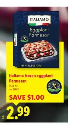 Lidl Italiamo frozen eggplant Parmesan offer