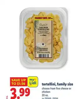 Lidl tortellini, family size offer