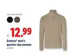 Lidl Esmara men's quarter-zip sweater offer