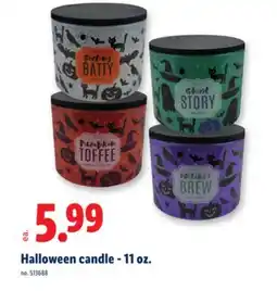 Lidl Halloween candle-11 oz offer
