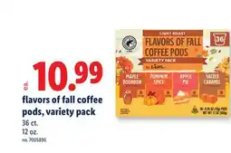 Lidl flavors of fall coffee pods, variety pack offer