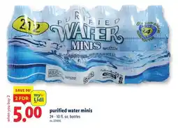 Lidl purified water minis offer