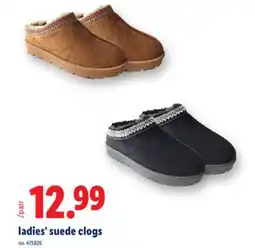 Lidl ladies' suede clogs offer
