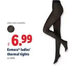 Lidl Esmara ladies' thermal tights offer