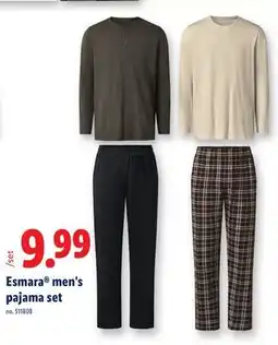 Lidl Esmara men's pajama set offer