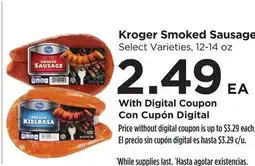 Food 4 Less Kroger Smoked Sausage offer