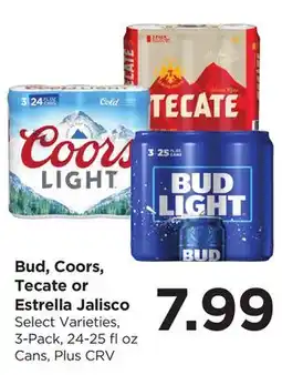 Food 4 Less Bud, Coors, Tecate or Estrella Jalisco offer