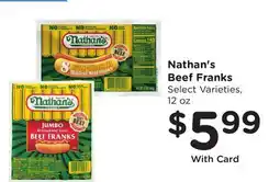 Ralphs Nathan's Beef Franks offer