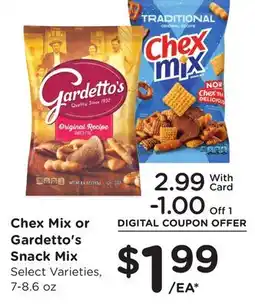 Ralphs Chex Mix or Gardetto's Snack Mix offer