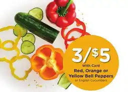 Ralphs Red, Orange or Yellow Bell Peppers or English Cucumbers offer