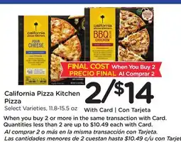Ralphs California Pizza Kitchen Pizza offer