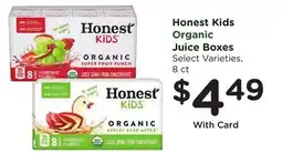Ralphs Honest Kids Organic Juice Boxes offer