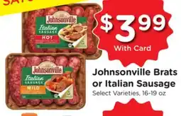 Ralphs Johnsonville Brats or Italian Sausage offer