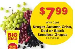 Ralphs Kroger Autumn Crisp, Red or Black Seedless Grapes offer