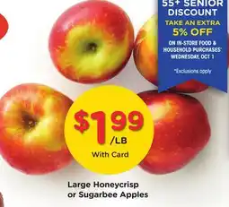 Ralphs Large Honeycrisp or Sugarbee Apples offer