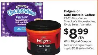 Ralphs Folgers or Café Bustelo Coffee offer