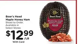 Ralphs Boar's Head Maple Honey Ham offer