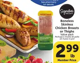 Vons Signature Select Boneless Skinless Chicken Breasts or Thighs offer