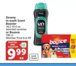 Albertsons Downy In-wash Scent Booster 18.2-19.4 oz. Selected varieties or Bounce 180 ct offer