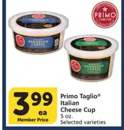 Vons Primo Taglio Italian Cheese Cup offer