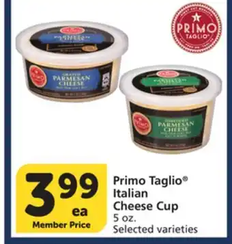 Vons Primo Taglio Italian Cheese Cup offer