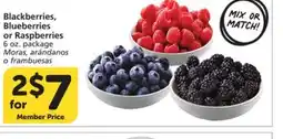 Albertsons Blackberries, Blueberries or Raspberries offer