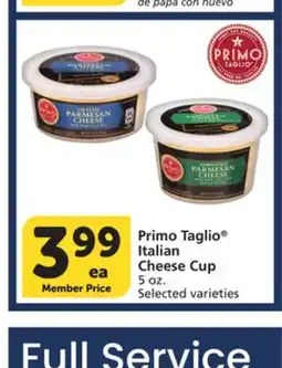 Albertsons Primo Taglio Italian Cheese Cup offer