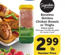 Albertsons Boneless Skinless Chicken Breasts or Thighs offer