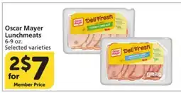 Albertsons Oscar Mayer Lunchmeats offer