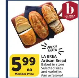 Albertsons LA BREA Artisan Bread offer