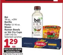 Albertsons Baì 18 oz., Barilla Pasta 12-16 oz. Nissin Ramen Bowls or Stir Fry Cups 2.89-3.42 oz offer