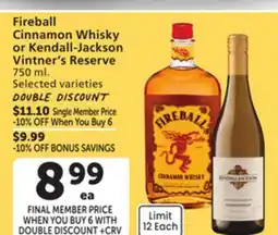 Albertsons Fireball Cinnamon Whisky or Kendall-Jackson Vintner's Reserve offer