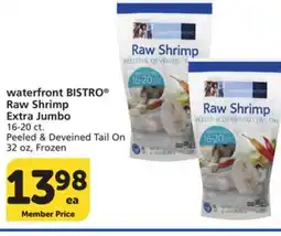 Albertsons waterfront BISTRO Raw Shrimp Extra Jumbo offer