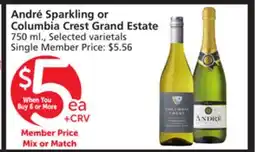 Albertsons André Sparkling or Columbia Crest Grand Estate offer