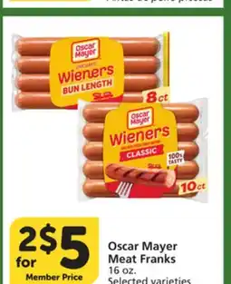 Albertsons Oscar Mayer Meat Franks offer