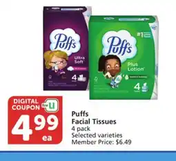 Albertsons Puffs Facial Tissues offer