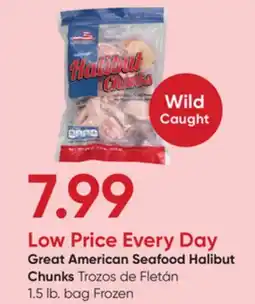 Stater Bros Great American Seafood Halibut Chunks offer