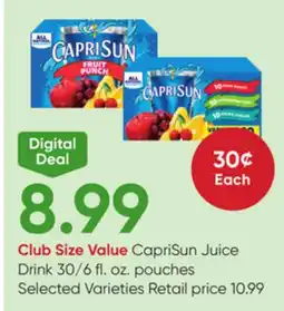 Stater Bros CapriSun Juice Drink offer