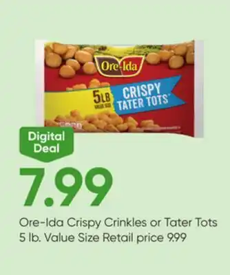 Stater Bros Ore-Ida Crispy Crinkles or Tater Tots offer