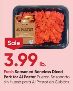 Stater Bros Seasoned Boneless Diced Pork for Al Pastor offer