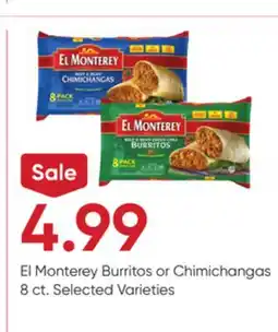 Stater Bros El Monterey Burritos or Chimichangas offer