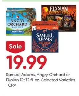 Stater Bros Samuel Adams, Angry Orchard or Elysian offer