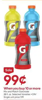 Stater Bros Gatorade offer